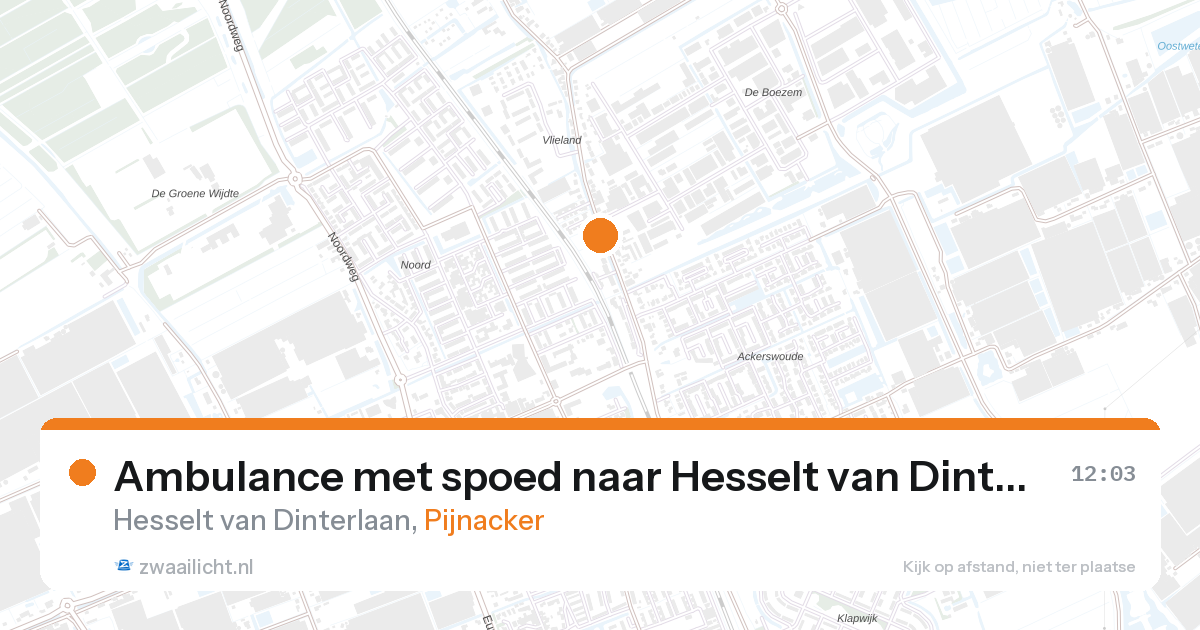 Ambulance met spoed naar Hesselt van Dinterlaan in Pijnacker — 10 jul 2026