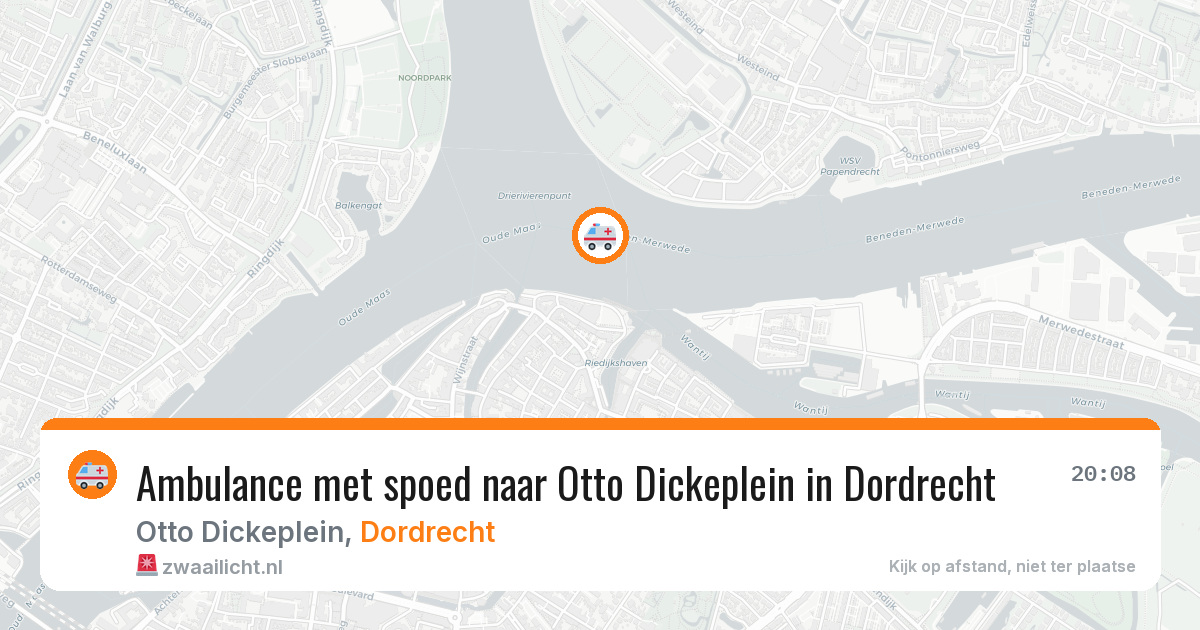 Ambulance met spoed naar Otto Dickeplein in Dordrecht — 16 apr 2026