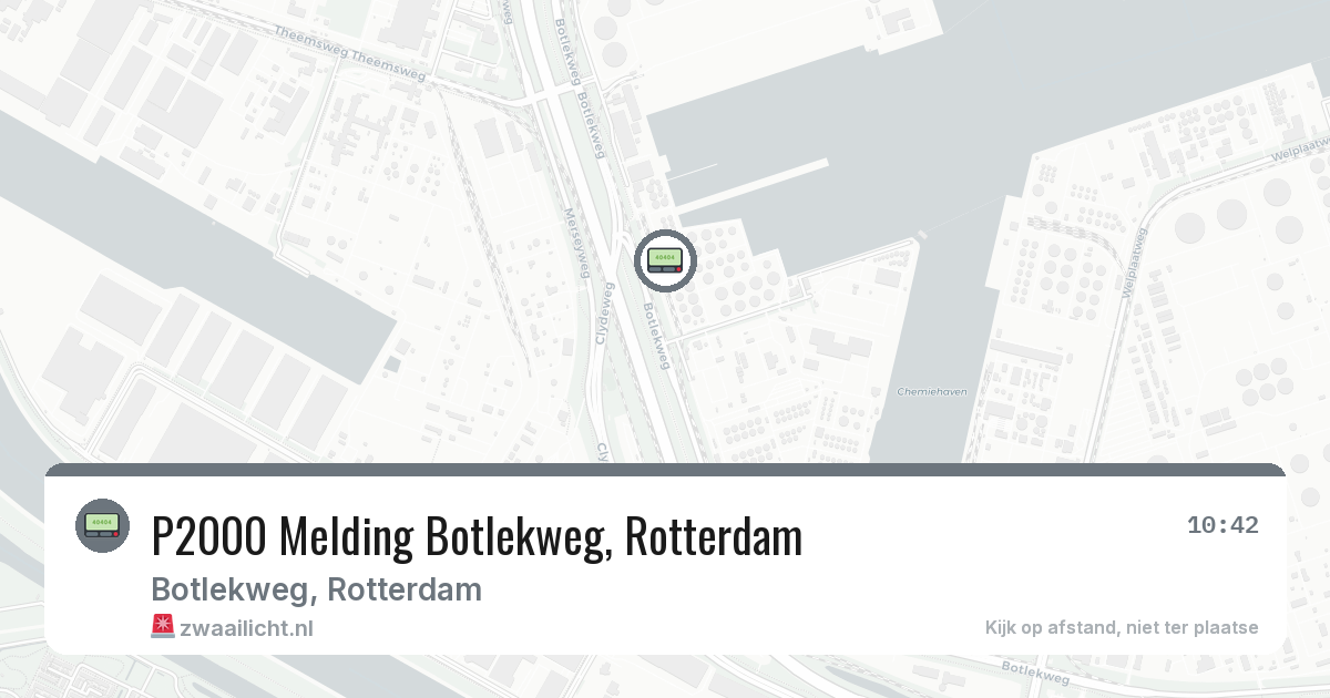 P2000 Melding Botlekweg, Rotterdam — 13 aug 2026