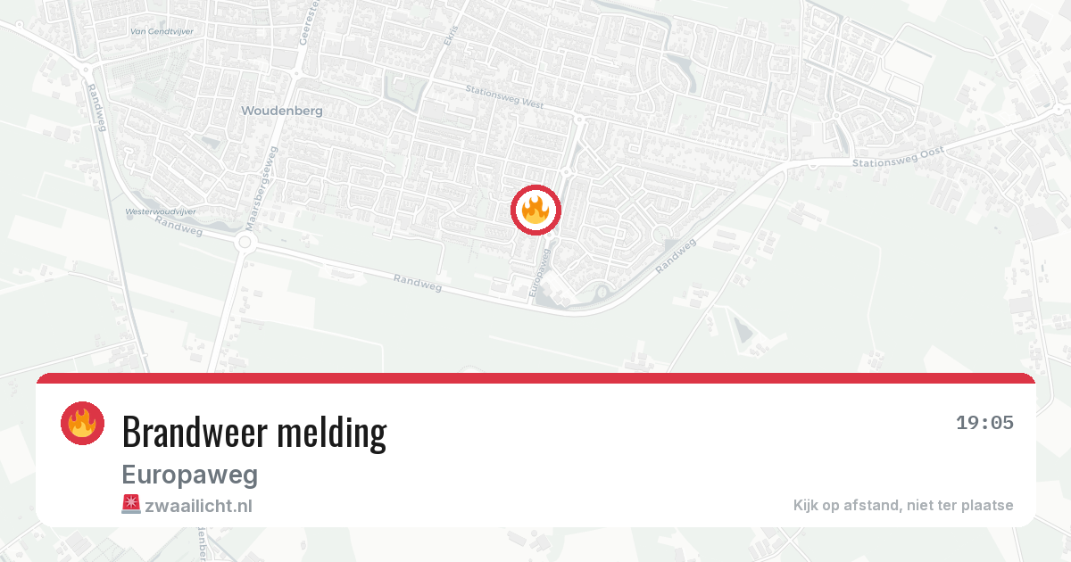 Brandweer melding — 19 apr 2026