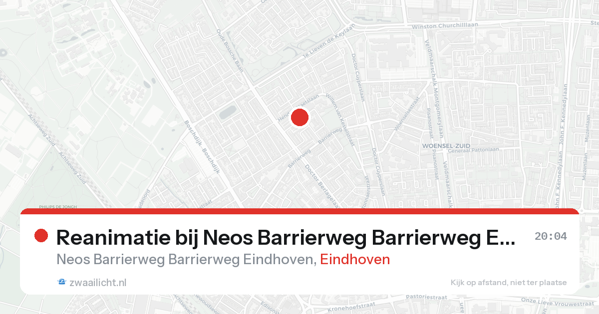 Reanimatie bij Neos Barrierweg Barrierweg Eindhoven in Eindhoven — 17 aug 2026