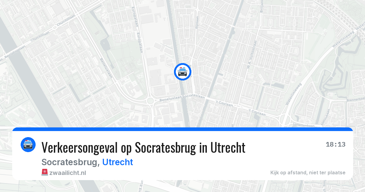 Verkeersongeval op Socratesbrug in Utrecht — 8 apr 2026
