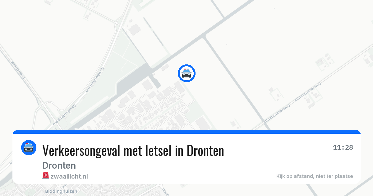 Verkeersongeval met letsel in Dronten — 2 apr 2026