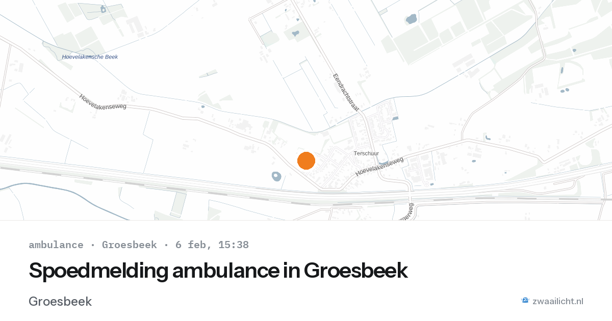Spoedmelding ambulance in Groesbeek — 6 feb 2026