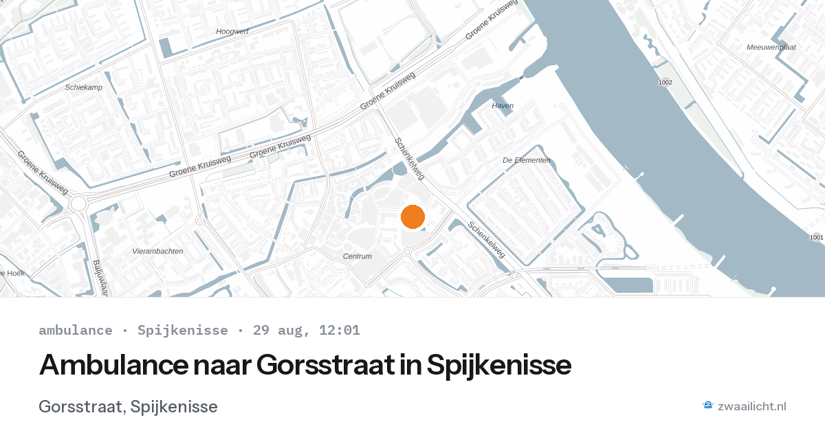 Ambulance naar Gorsstraat in Spijkenisse — 29 aug 2026