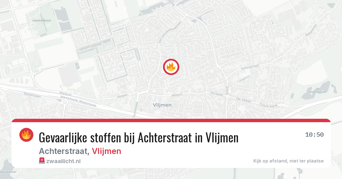 Gevaarlijke stoffen bij Achterstraat in Vlijmen — 6 jun 2026