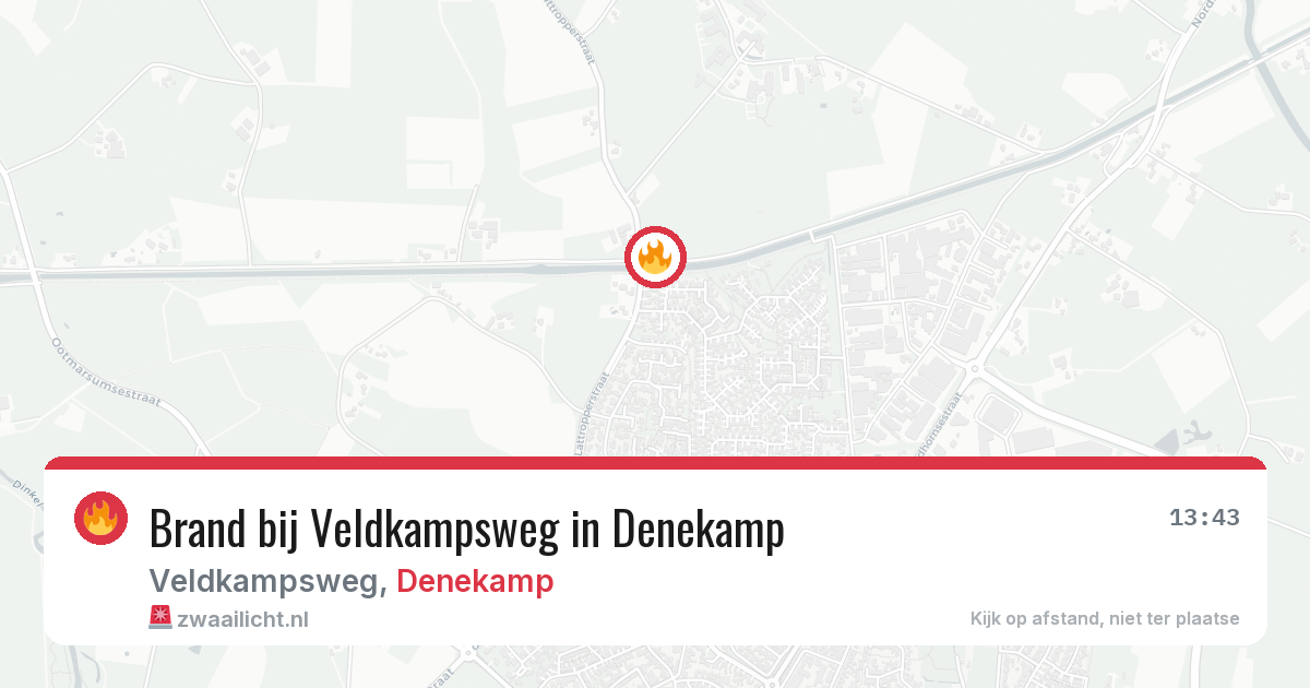 Brand bij Veldkampsweg in Denekamp — 24 jun 2026