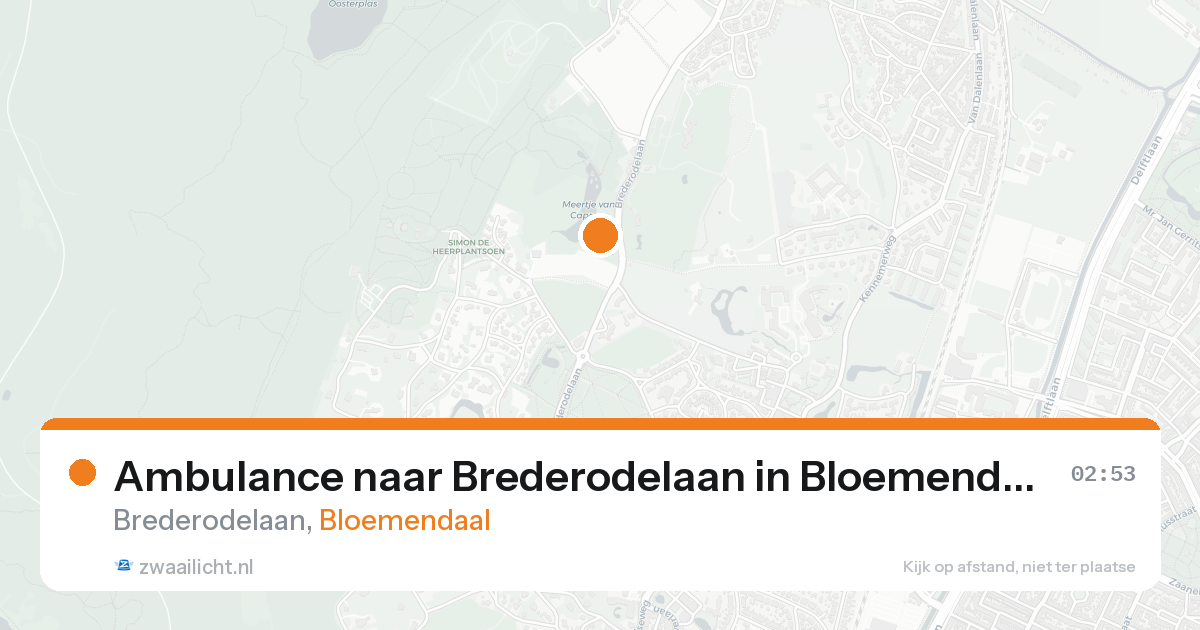 Ambulance naar Brederodelaan in Bloemendaal — 31 jan 2026
