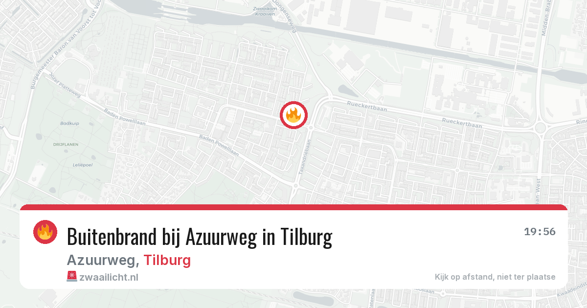 Buitenbrand bij Azuurweg in Tilburg — 30 apr 2026