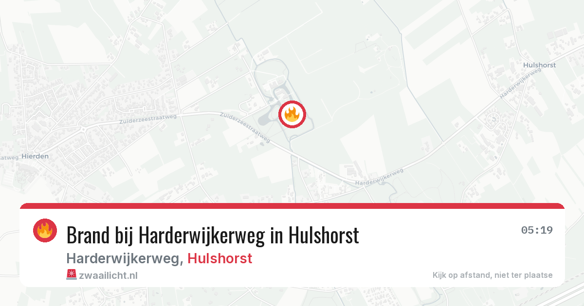 Brand bij Harderwijkerweg in Hulshorst — 3 aug 2026