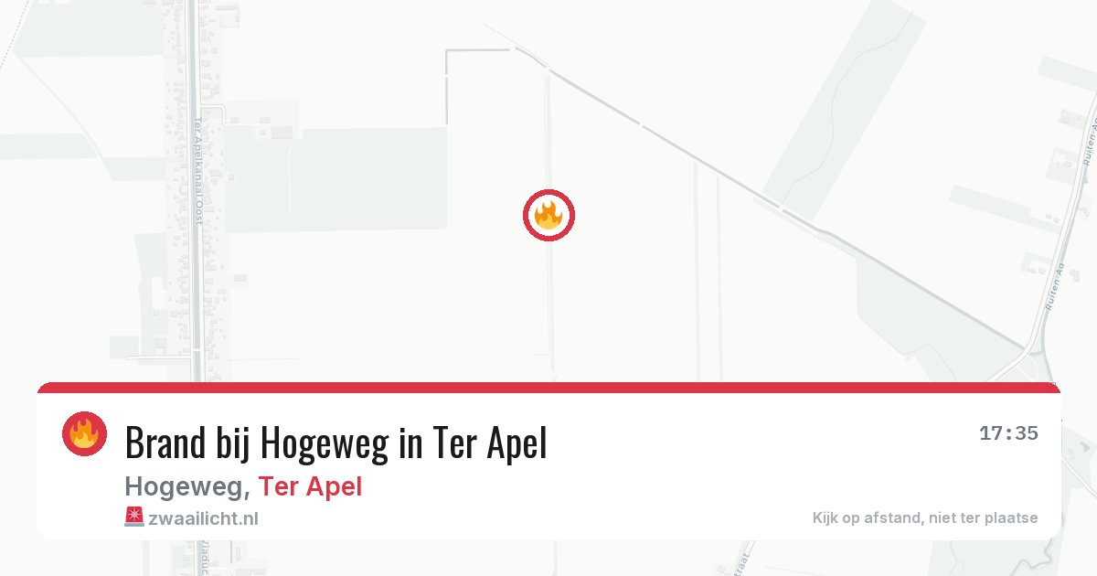 Brand bij Hogeweg in Ter Apel — 12 aug 2026