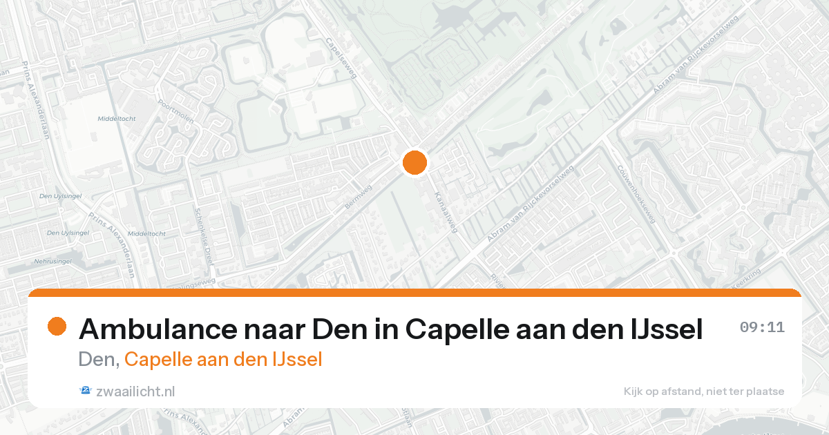 Ambulance naar Den in Capelle aan den IJssel — 15 aug 2026