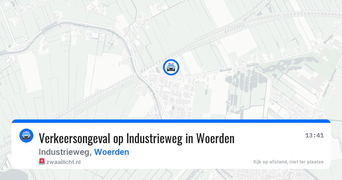 Verkeersongeval op Industrieweg in Woerden — 18 jan 2026