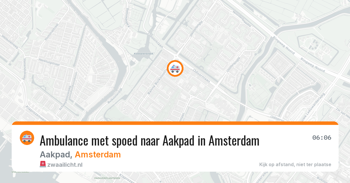 Ambulance met spoed naar Aakpad in Amsterdam — 27 jun 2026