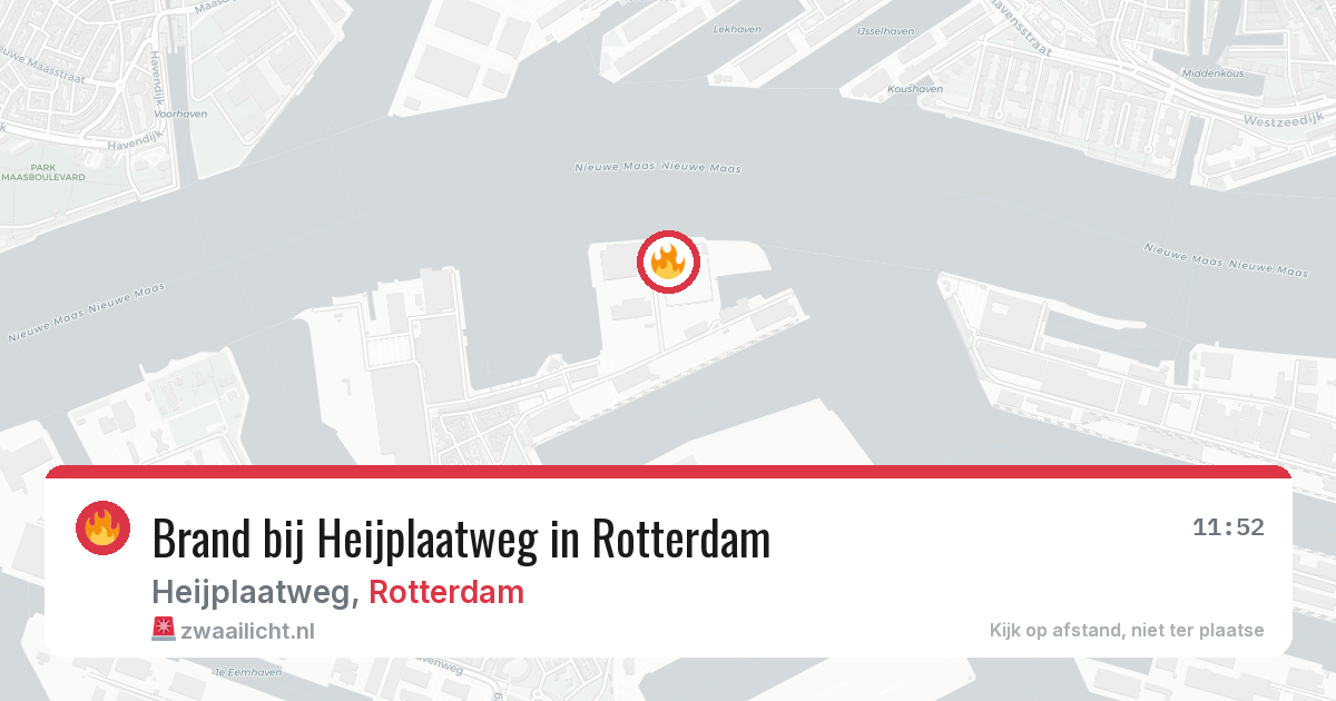 Brand bij Heijplaatweg in Rotterdam — 18 jun 2026
