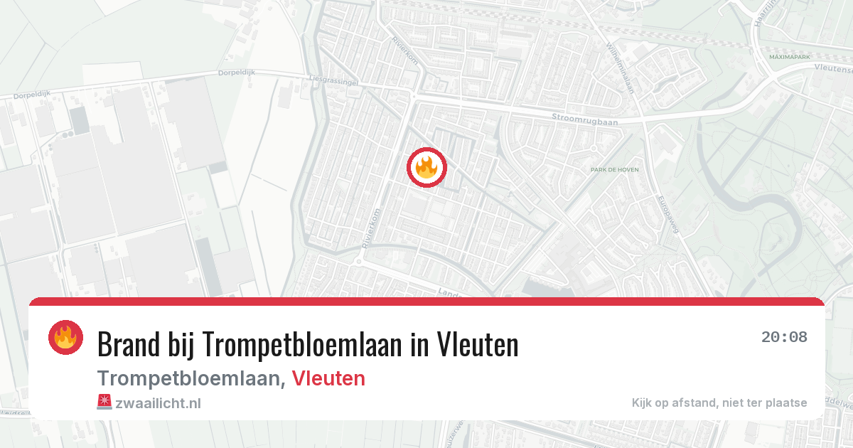 Brand bij Trompetbloemlaan in Vleuten — 5 mrt 2026