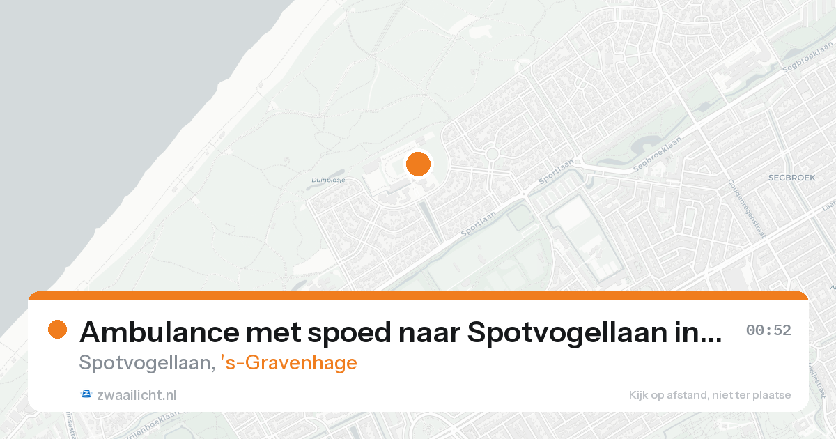Ambulance met spoed naar Spotvogellaan in 's-Gravenhage — 17 aug 2026