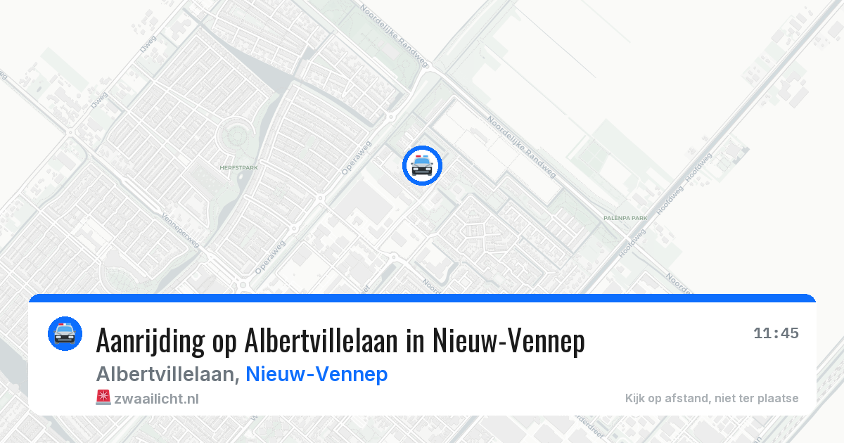 Aanrijding op Albertvillelaan in Nieuw-Vennep — 28 apr 2026