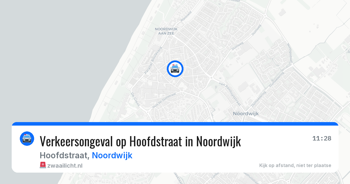 Verkeersongeval op Hoofdstraat in Noordwijk — 10 aug 2026
