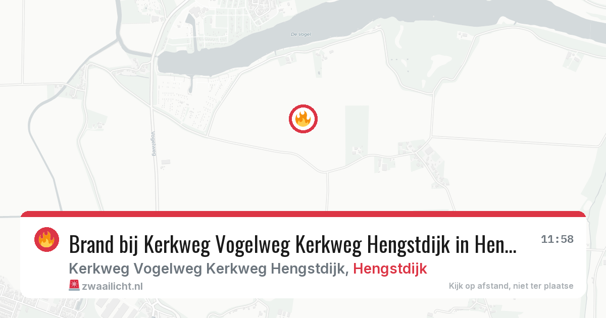 Brand bij Kerkweg Vogelweg Kerkweg Hengstdijk in Hengstdijk — 14 jul 2026