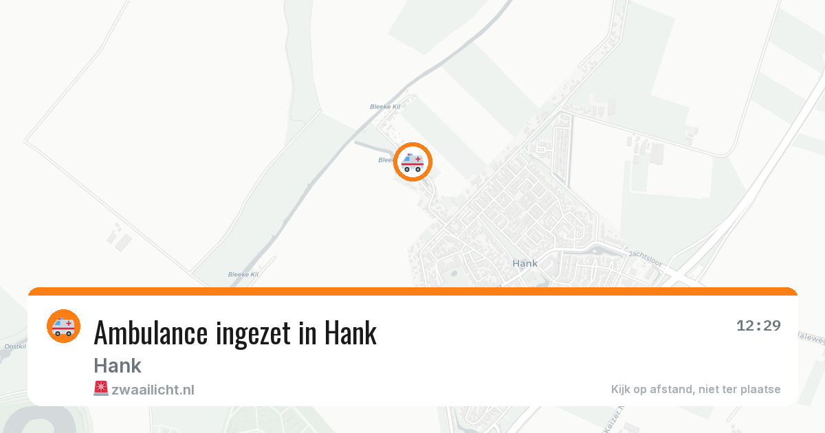 Ambulance ingezet in Hank — 12 aug 2026