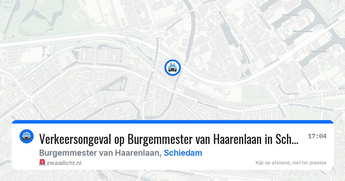 Verkeersongeval op Burgemmester van Haarenlaan in Schiedam — 18 jun 2026