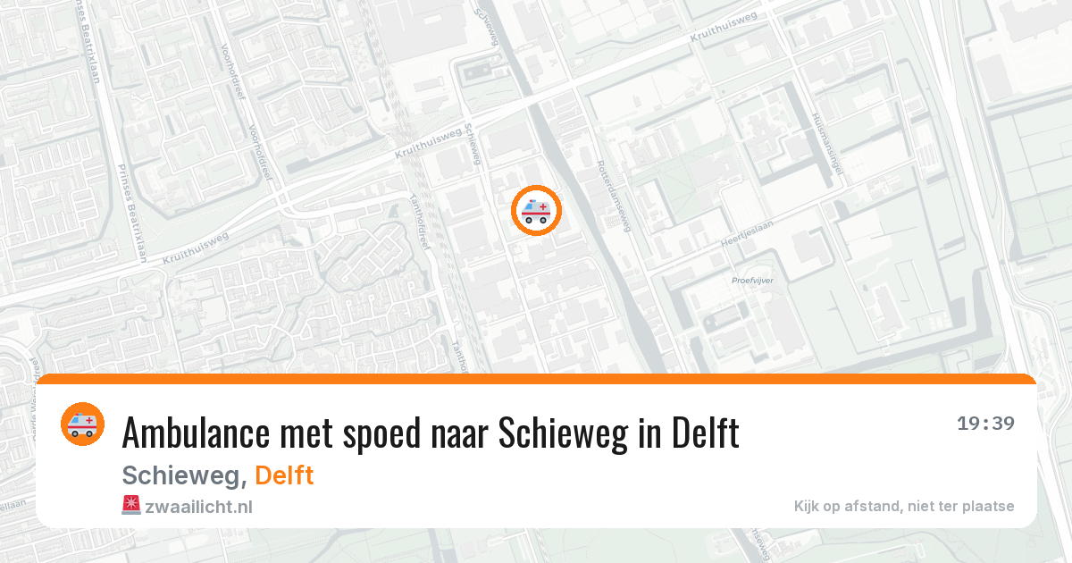 Ambulance met spoed naar Schieweg in Delft — 12 jun 2026