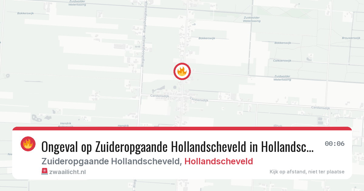 Ongeval op Zuideropgaande Hollandscheveld in Hollandscheveld — 19 jun 2026