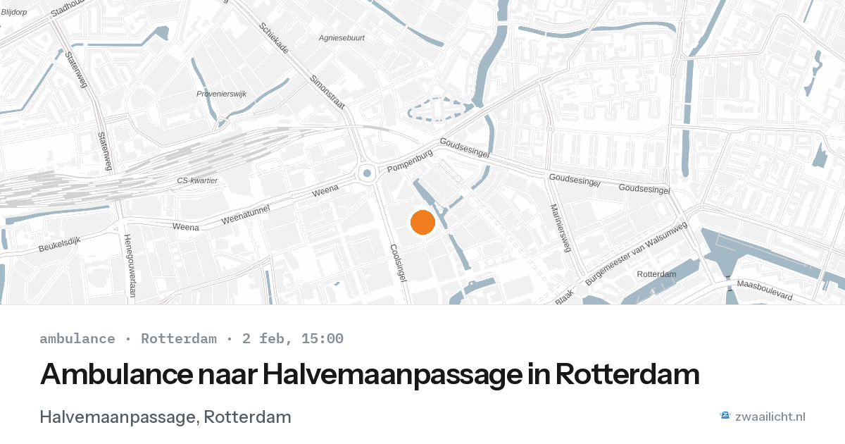 Ambulance naar Halvemaanpassage in Rotterdam — 2 feb 2026