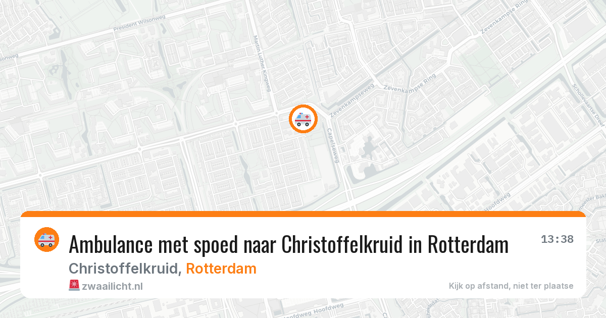 Ambulance met spoed naar Christoffelkruid in Rotterdam — 27 mei 2026