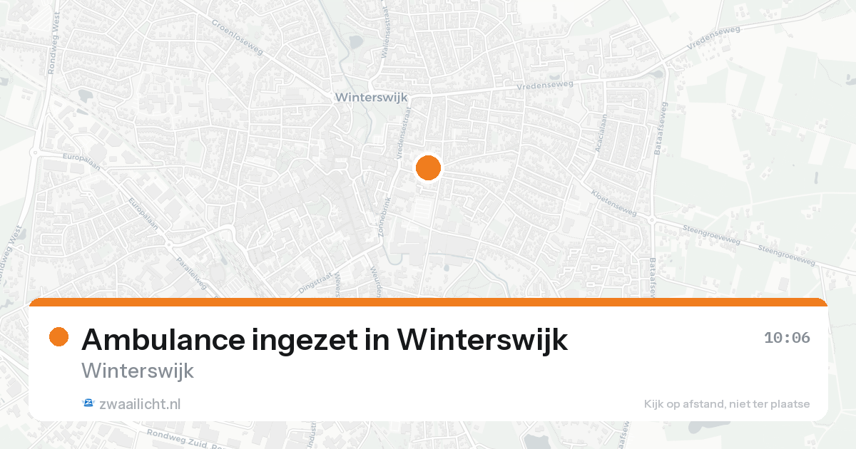 Ambulance ingezet in Winterswijk — 19 aug 2026