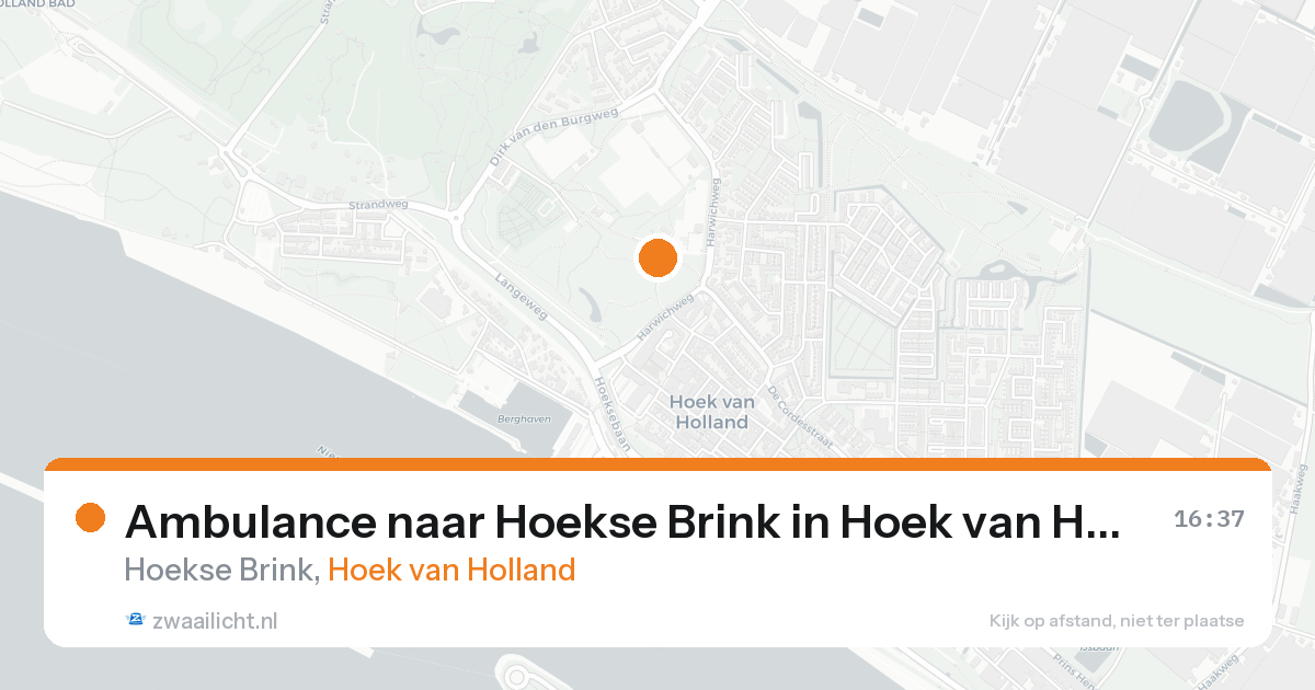 Ambulance naar Hoekse Brink in Hoek van Holland — 9 jul 2026