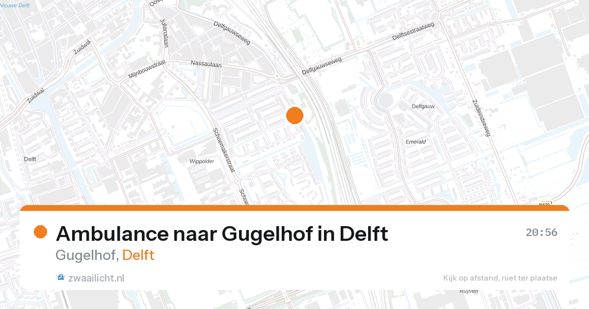 Ambulance naar Gugelhof in Delft — 27 aug 2026