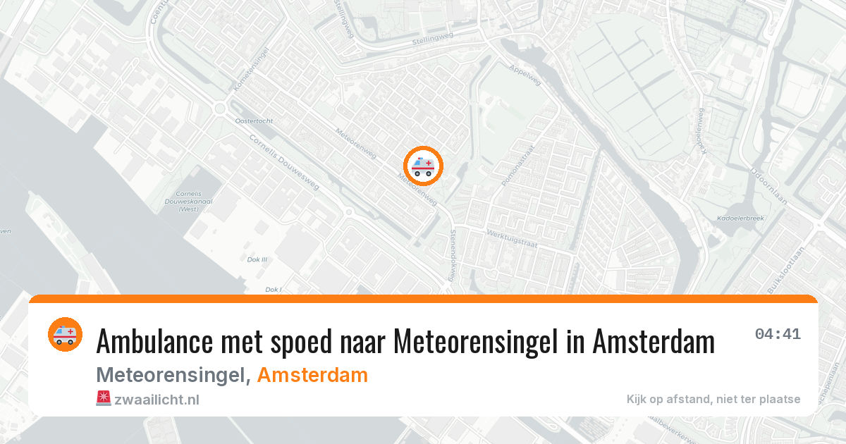 Ambulance met spoed naar Meteorensingel in Amsterdam — 1 jun 2026