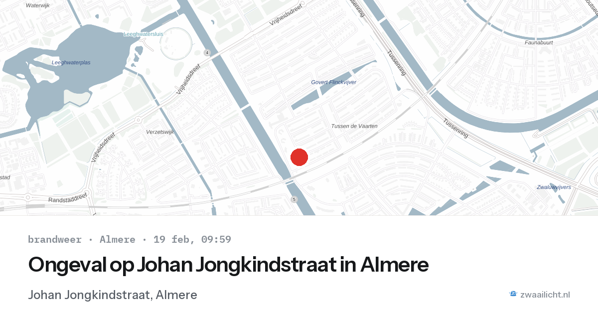 Ongeval op Johan Jongkindstraat in Almere — 19 feb 2026