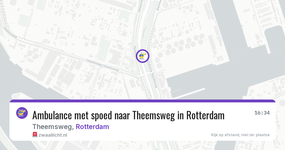 Ambulance met spoed naar Theemsweg in Rotterdam — 29 jun 2026