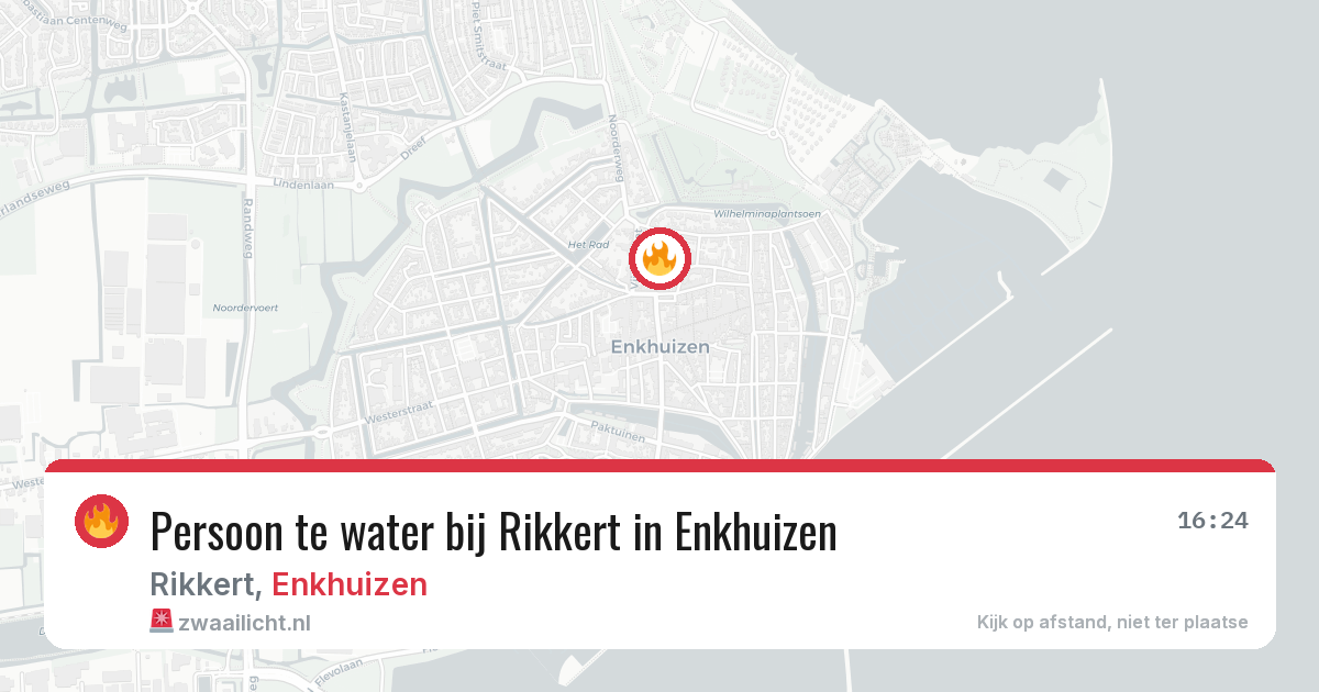 Persoon te water bij Rikkert in Enkhuizen — 5 jun 2026
