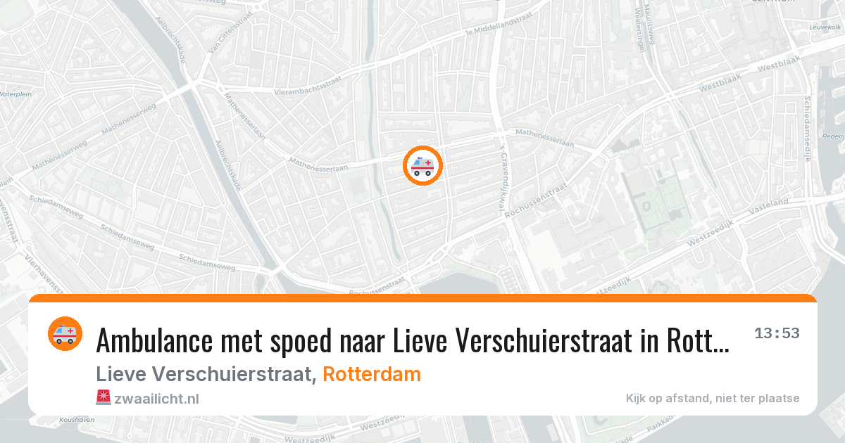 Ambulance met spoed naar Lieve Verschuierstraat in Rotterdam — 16 apr 2026