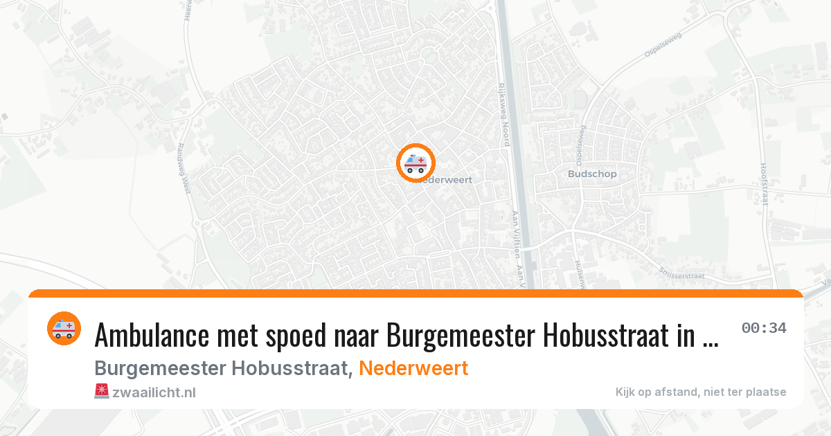 Ambulance met spoed naar Burgemeester Hobusstraat in Nederweert — 4 jul 2026