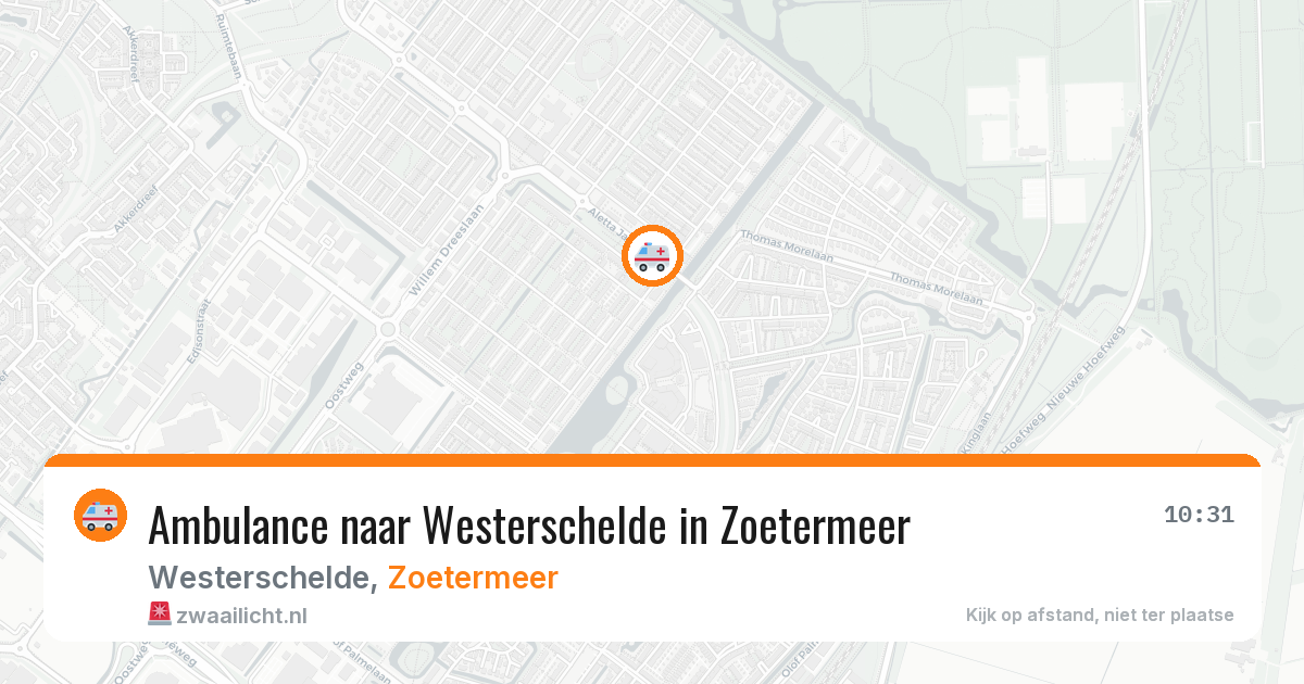 Ambulance naar Westerschelde in Zoetermeer — 5 aug 2026