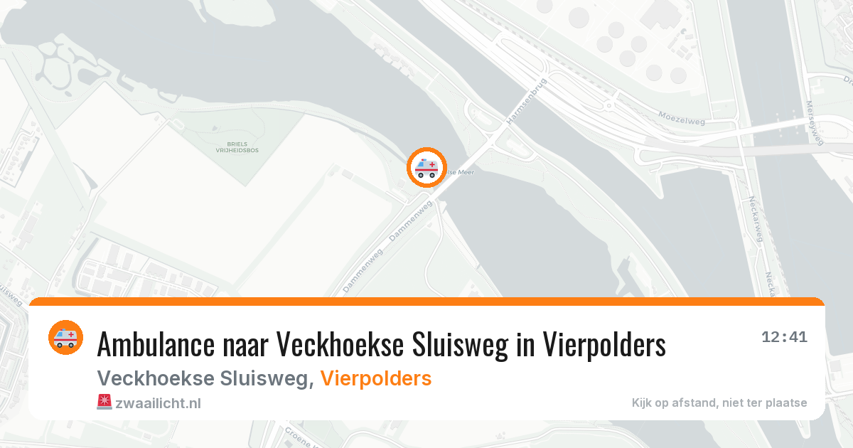 Ambulance naar Veckhoekse Sluisweg in Vierpolders — 21 jun 2026
