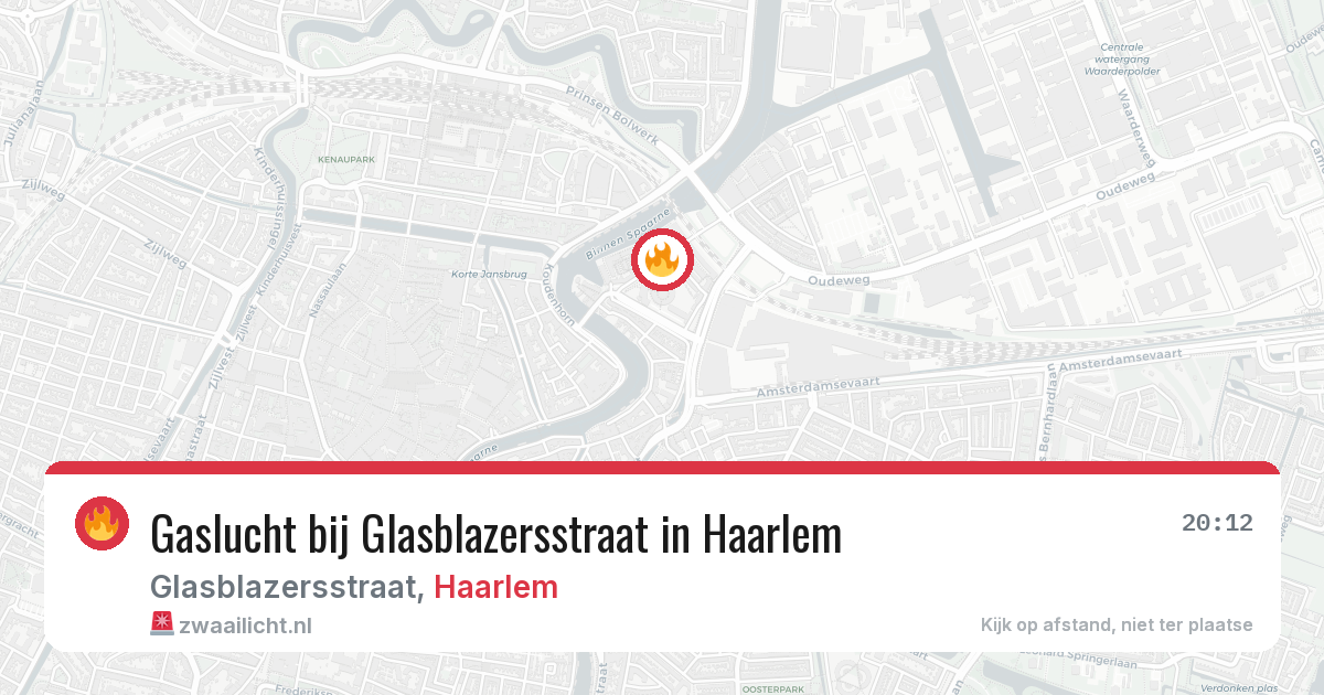 Gaslucht bij Glasblazersstraat in Haarlem — 7 apr 2026