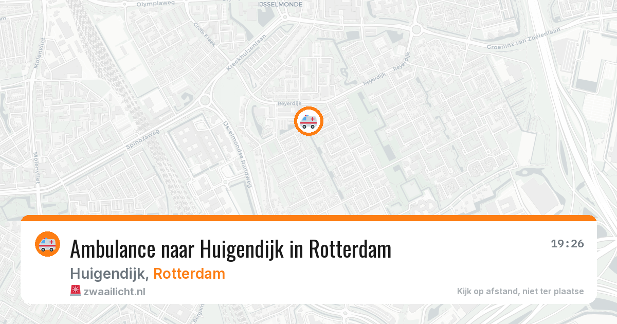 Ambulance naar Huigendijk in Rotterdam — 12 jul 2026
