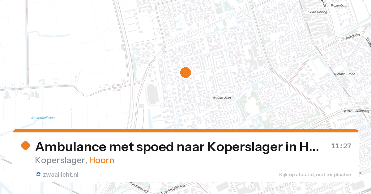 Ambulance met spoed naar Koperslager in Hoorn — 27 aug 2026