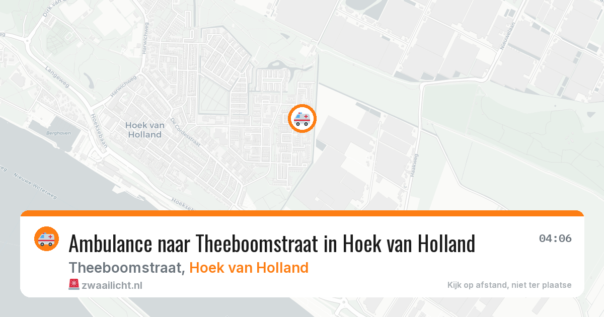 Ambulance naar Theeboomstraat in Hoek van Holland — 21 jun 2026