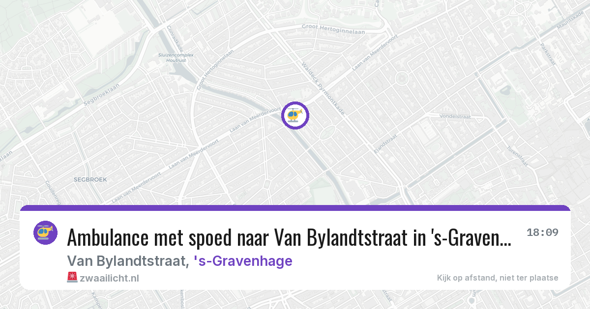 Ambulance met spoed naar Van Bylandtstraat in 's-Gravenhage — 10 jul 2026