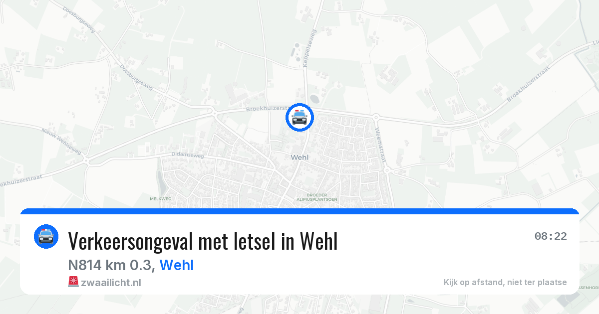 Verkeersongeval met letsel in Wehl — 18 mei 2026
