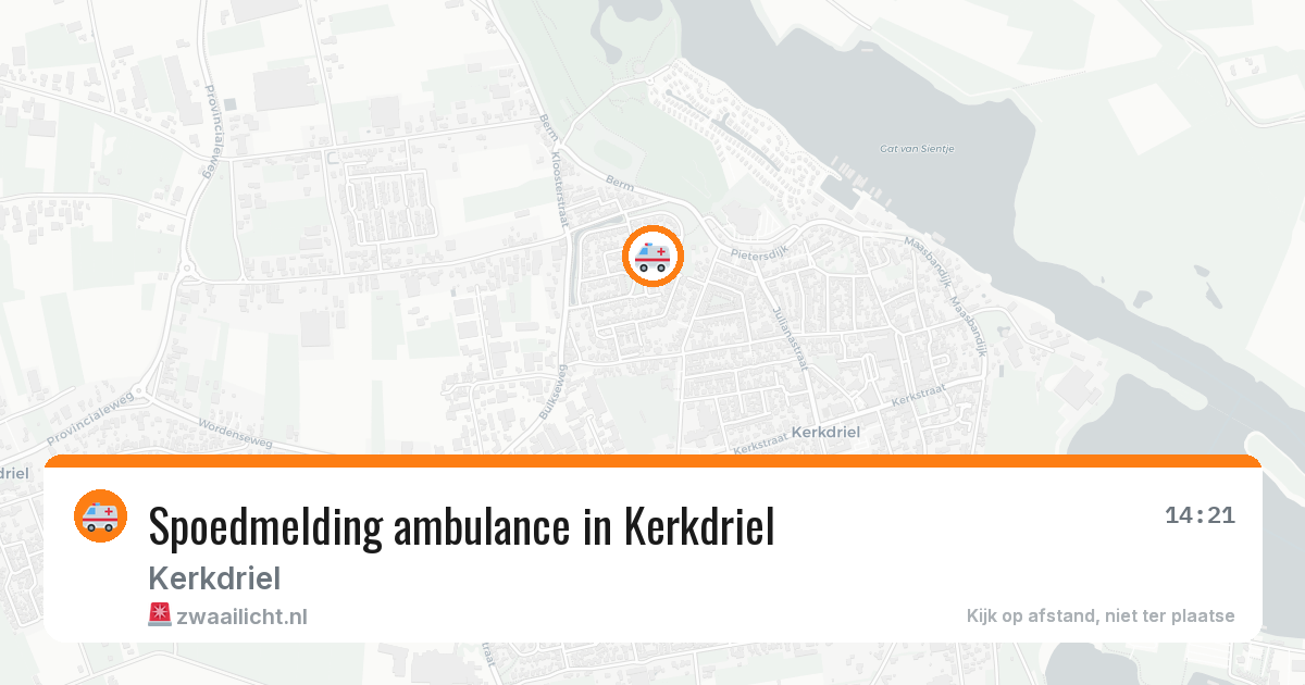 Spoedmelding ambulance in Kerkdriel — 10 aug 2026