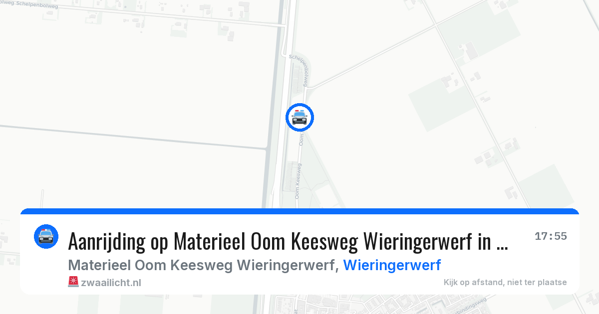 Aanrijding op Materieel Oom Keesweg Wieringerwerf in Wieringerwerf — 22 mrt 2026