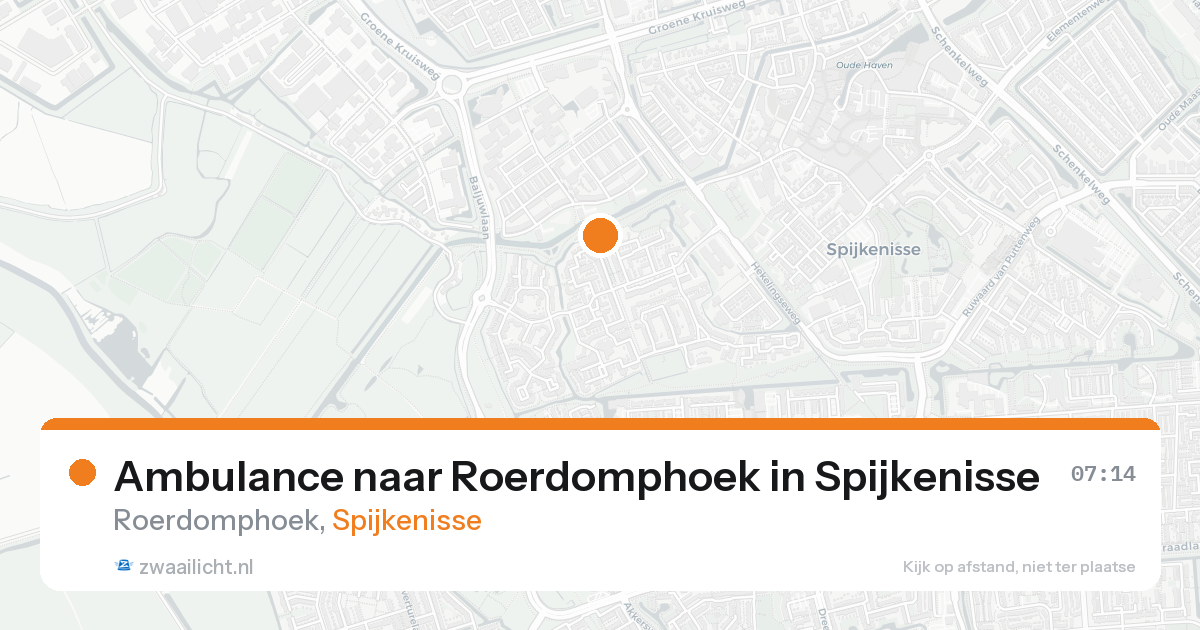 Ambulance naar Roerdomphoek in Spijkenisse — 22 aug 2026